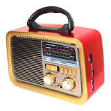 Caixa Som Antiga Radio Portátil Retro Bluetooth Am Fm Sd Usb