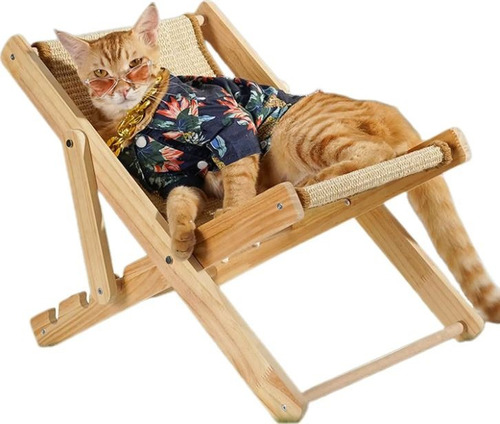 Cama Cadeira Sofa P/ Gato Com Arranhador Regulagem De Altura