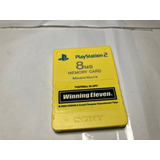 Memory Card Ps2 Sony Original Winning Eleven Amarelo Special
