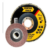 3x Disco De Lixa Flap 4-1/2 - 115mm Fertak