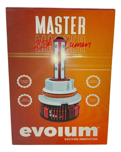 1 Pieza Foco Led Evolum Master H13 22000 Lumenes 45 Watts 