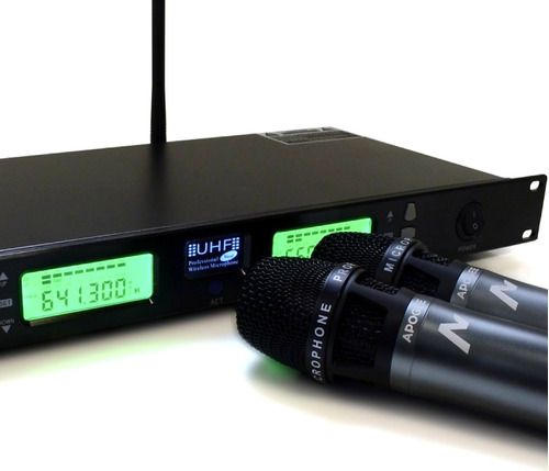 Micrófono Inalámbrico Uhf Doble De Mano Apogee.