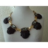 Colar Dourado Feminino Modelo Conchas Cll 3