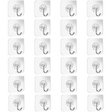 Ganchos Adhesivos Para Pared, Baño, Cocina, 24 Paquetes, Res