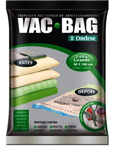 Embalagem Vac Bag Extra Grande 80 X 100 Cm - Saco A Vácuo