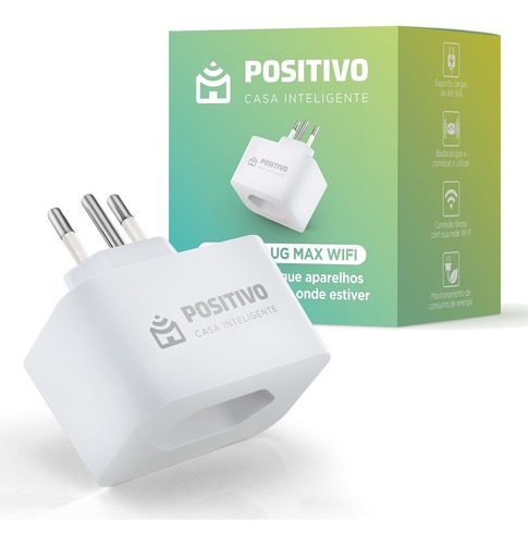 Smart Plug Max Positivo Casa Inteligente 16a Wi-fi - Branco