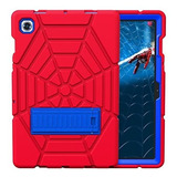 Funda Resistente Samsung Tab A8 10.5 Spiderman Rojo + Azul