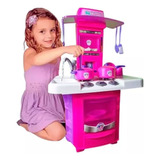 Nova Cozinha Infantil Completa Menina Fogãozinho 