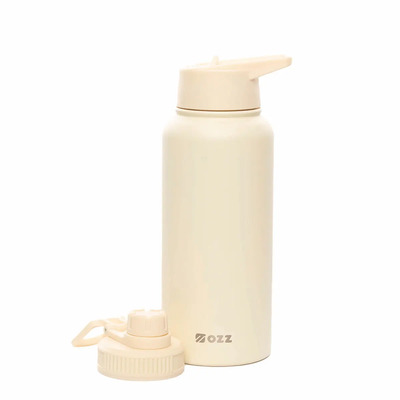Botella Térmica Deportiva De Acero Inoxidable 960 Ml Color Crema | MercadoLibre