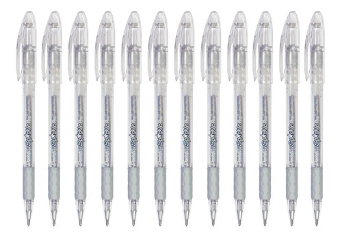 Bolígrafo Pluma Gel Metálico Pentel Sparkle Pop K91 1mm 12pz