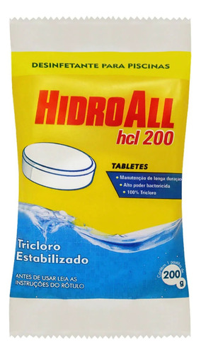 Pastilha De Cloro Hcl Tricloro Hidroall - Limpeza De Piscina