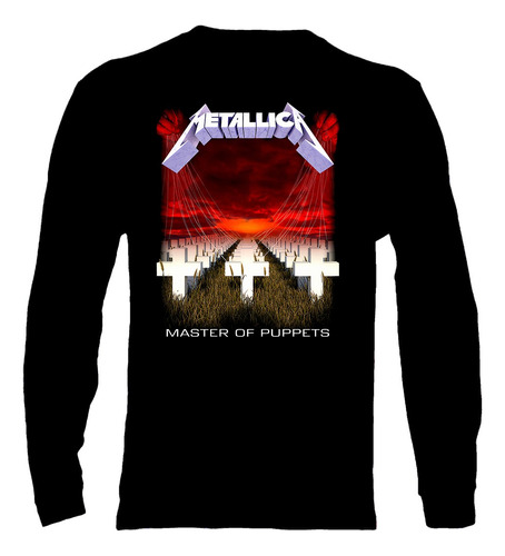 Polera Manga Larga Metallica - Ver 38 - Master Of Puppets