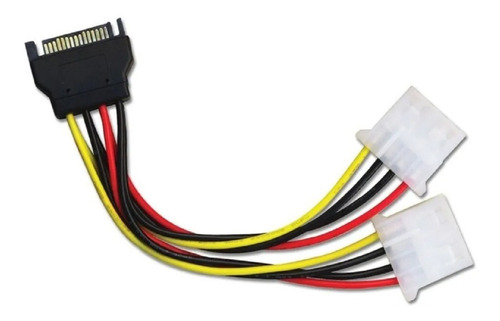 Cable Sata Macho A Doble Ide Molex Hembra Para Corriente Pc