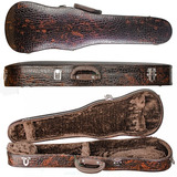 Estojo Case Violino 4/4 Leilo Croco Clássico Brown Style