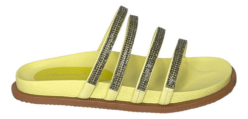 Birken Papete Strass Moda Verão Flat Form Macia Fioratto  