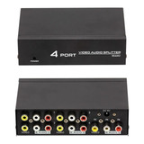 Distribuidor Rca Audio Video Composto 1x4 Splitter Av