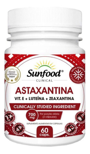 Astaxantina + Vit E Luteina Zeaxantina 60 Caps - Importado 