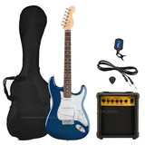 Combo Guitarra Electrica Rock + Amplificador 15w Accesorios