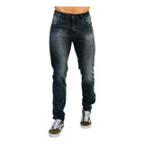 Calça Jeans Masculina Preta Grafite Tradicional Com Elastano