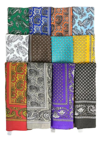 12 Paliacate Colores Unitalla Mayoreo Fiesta Accesorio Baile