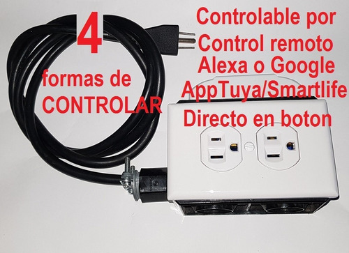 Enciende Con Control Remoto Con Celular O Tu Voz Tuya Smart Tipo Sonoff Wifi 433mhz +wifi  Alexa Ok Google
