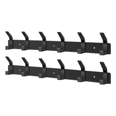 2 Percheros De Pared Resistentes Con 6 Ganchos For Colgar
