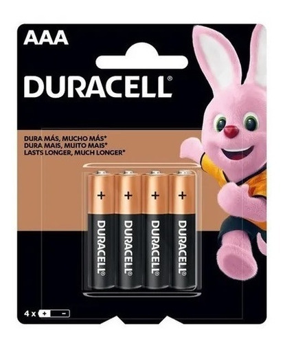 4 Pilhas Duracell Duralock Alcalina Aaa C/4 Unids