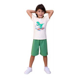 Conjunto Camisa E Bermuda Criança Infantil Parque