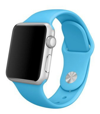 Correa Para Applewatch Silicona Deportiva Celeste 42 /44 /45