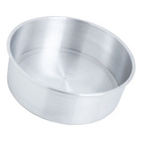 Molde Recto Pan Pastel Hornear Aluminio 22cm Gris