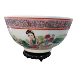Bowl Cuenco Chino De Colección  Familia Rose Mun Shou 