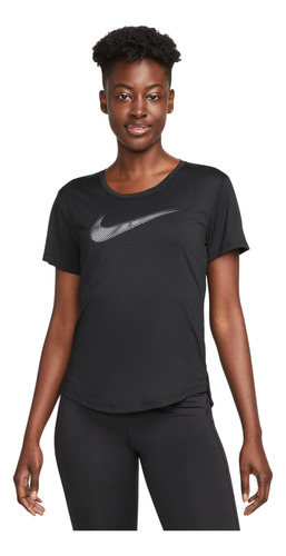 Polera Nike Drifit Swoosh Negro Mujer