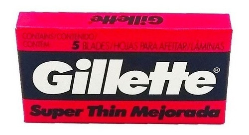 Gillette Super Thin Blades X 5 Repuestos