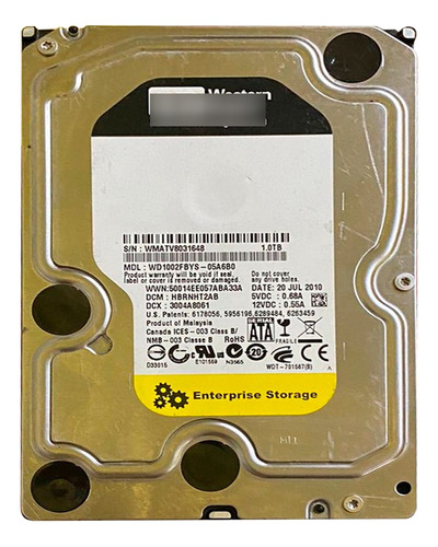 Disco Duro Western Digital Wd Wd1002fbys 1tb 