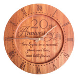 Reloj Personalizado Del 20 Aniversario, Reloj De Madera Grab