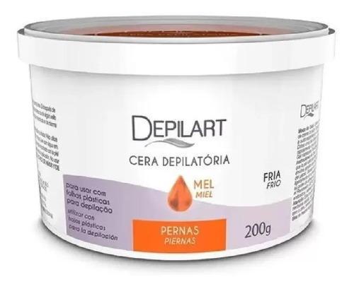 Depilart Cera Depilatória Fria Mel Para Pernas 200g