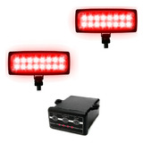 Estrobo Led Vermelho 12v Efeito Carro Moto Policia Bombeiro