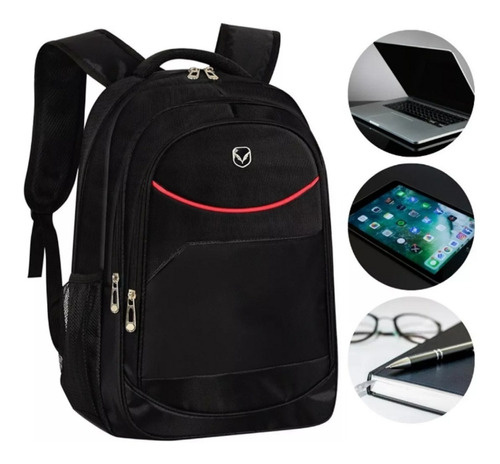 Bolsa Feminina Mochila Esportiva Impermeável Notebook Preta