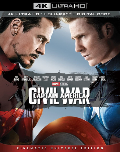 Capitan America Civil War Pelicula 4k Ultra Hd + Blu-ray