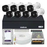 Kit 8 Câmeras Intelbras Vhl 1220 Full Hd Dvr 8 Canais 1tb Wd