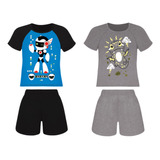 Kit 2 Pijamas Infantil Lupo Algodão Robô & Dragão Menino