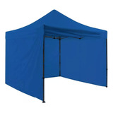 Oferta! Toldo Plegable Pared Azul 3x3 + Pared Laterales 