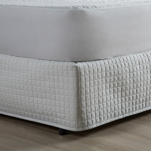 Saia Para Cama Box Casal Matelada 150 Fios Ultra Wave Luxo Cor Branco