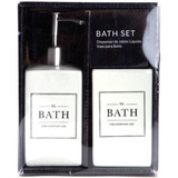 Set Accesorios De Baño X 2 Bath Cerámica Blanco