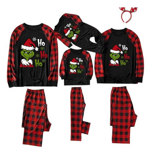 Pijama Navideño Familiar Para Parejas Y Niños Grinch