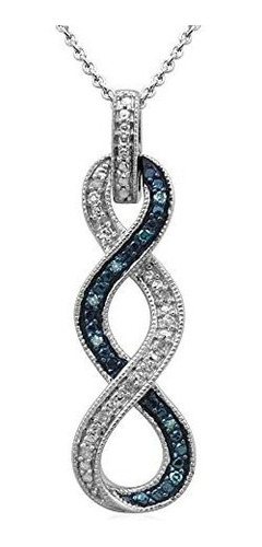 Collar Twist Con Diamantes Negro O Azul.