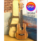 Ukulele Seizi Bora Bora Plus Tenor Elétrico Bag Koa