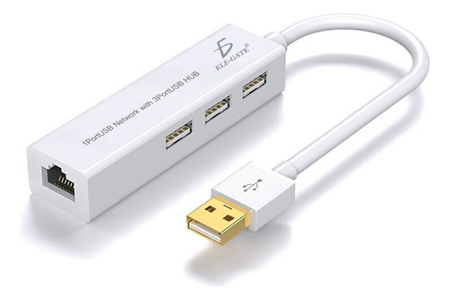 Hub 2.0 Usb Rj45 Ethernet Ele-gate Compatible Con Mac Y Pc