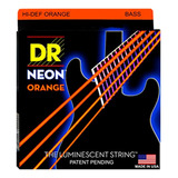 Encordado Dr Bajo Neon Orange 040-100 Nob 40 Fluorescentes 