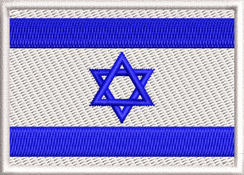 Patch Bordado Bandeira Israel Motociclista Moto Clube Ban232